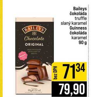 Baileys čokoláda truffle slaný karamel Guinness čokoláda karamel 90 g
