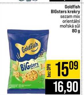 Goldfish BIGsters krekry sezam mix orientální mořská sůl 80 g 