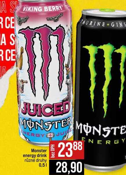 Monster energy drink různé druhy 0,5l