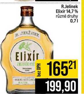 R.Jelínek Elixír 14,7% různé druhy 0,7l