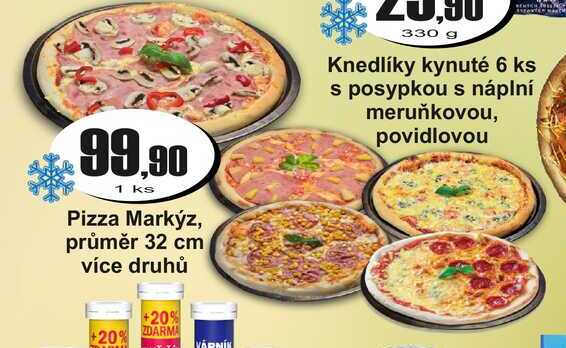 Pizza Markýz, průměr 32 cm více druhů