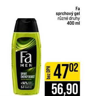 Fa sprchový gel různé druhy 400 ml JIP