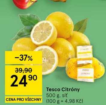 Tesco Citróny, 500 g, síť