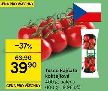 Tesco Rajčata koktejlová, 400 g, balená