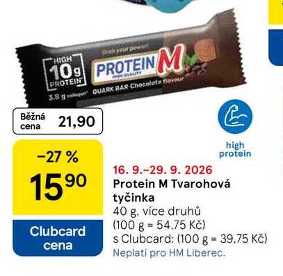 Protein M Tvarohová tyčinka, 40 g, více druhů