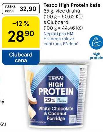 Tesco High Protein kaše, 65 g, více druhů