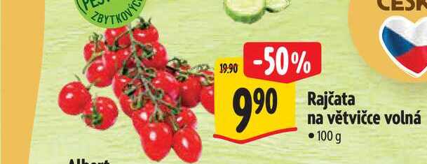Rajčata na větvičce volná 100 g