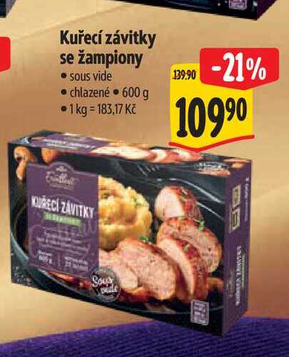 Kuřecí závitky se žampiony 600 g
