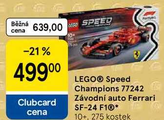 LEGO® Speed Champions 77242 Závodní auto Ferrari SF-24 F1®, 10+, 275 kostek Tesco