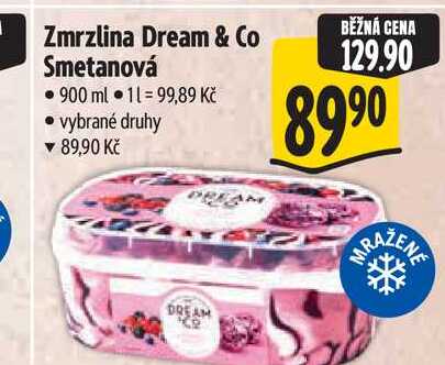 Zmrzlina Dream & Co Smetanová 900 ml  
