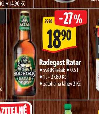 Radegast Ratar 0,5 l
