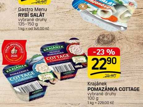 POMAZÁNKA COTTAGE vybrané druhy 100 g