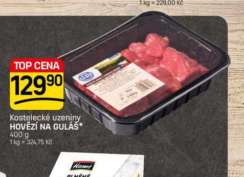 HOVĚZÍ NA GULÁŠ* 400g 