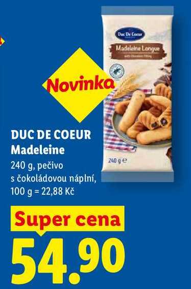DUC DE COEUR Madeleine, 240 g