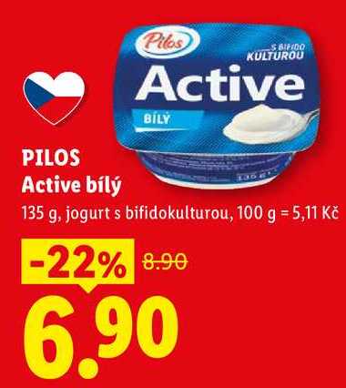 PILOS Active bílý, 135 g