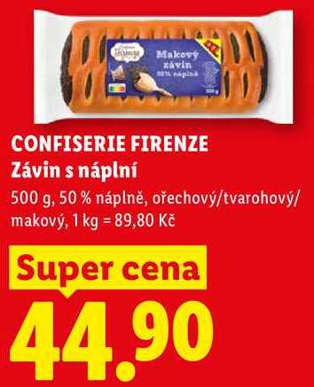 CONFISERIE FIRENZE Závin s náplní, 500 g