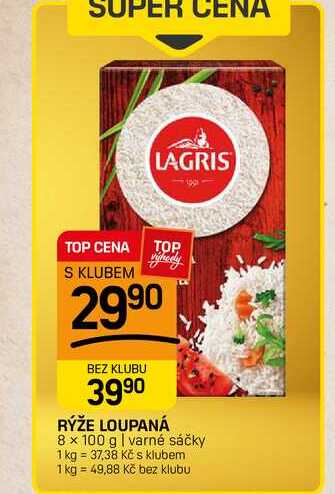 RÝŽE LOUPANÁ 8 x 100 g | varné sáčky