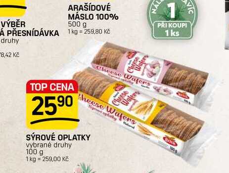 SÝROVÉ OPLATKY vybrané druhy 100 g
