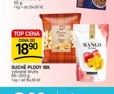SUCHÉ PLODY IBK vybrané druhy 60-200 g 