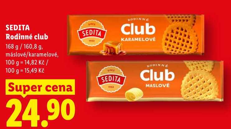 SEDITA Rodinné club, 168 g/160,8 g