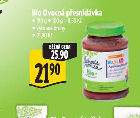 Bio Ovocná přesnídávka 190 g Albert