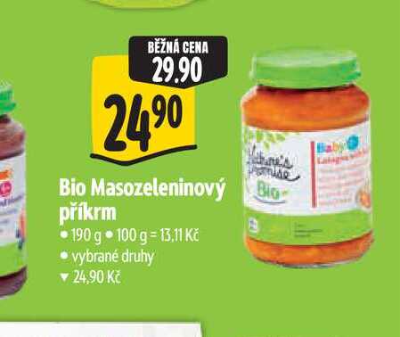 Bio Masozeleninový příkrm 190 g