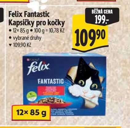 Felix Fantastic Kapsičky pro kočky 12x85 g 