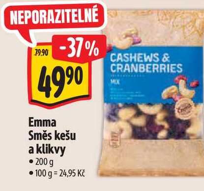  Emma Směs kešu a klikvy 200 g  