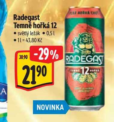 Radegast Temně hořká 12 0,5 l