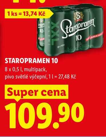 STAROPRAMEN 10, 8x 0,5 l