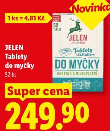 JELEN Tablety so myčky, 52 ks