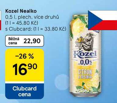 Kozel Nealko plech, 0,5 l
