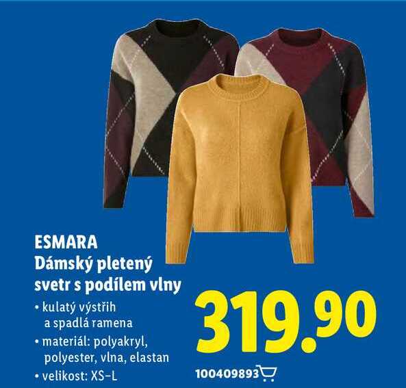 ESMARA Dámský pletený svetr s podílem vlny