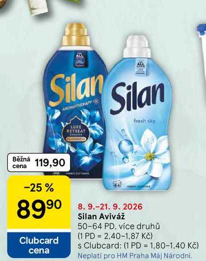 Silan Aviváž, 50-64 PD, více druhů Tesco