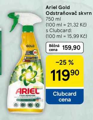 Ariel Gold Odstraňovač skvrn, 750 ml Tesco