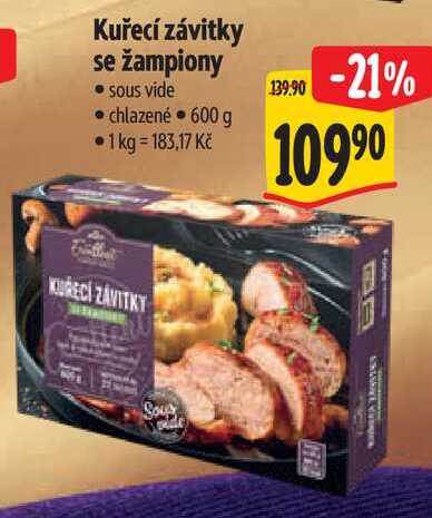 Kuřecí závitky se žampiony, 600 g