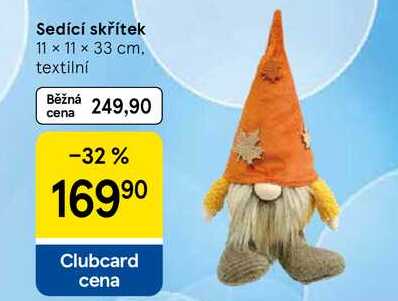 Sedící skřítek 11 x 11 x 33 cm Tesco