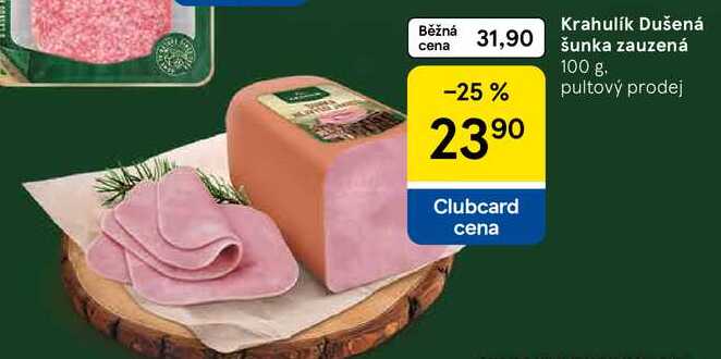 Krahulik Dušená šunka zauzená, 100 g