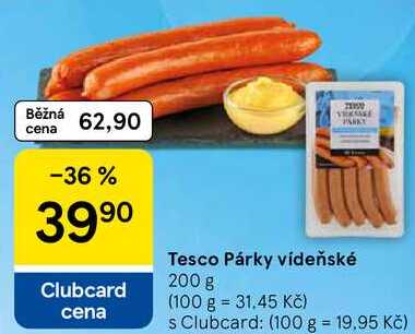 Tesco Párky vídeňské, 200 g