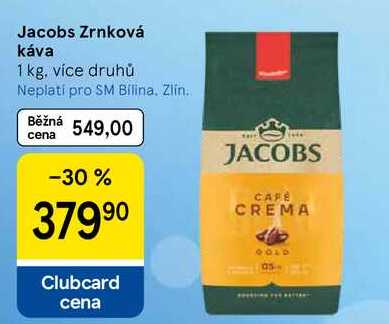 Jacobs Zrnková káva, 1 kg, více druhů