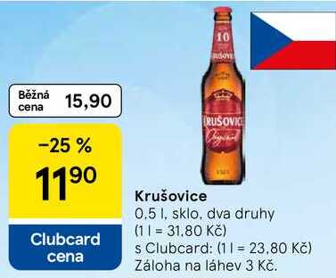 Krušovice sklo, 0,5 l