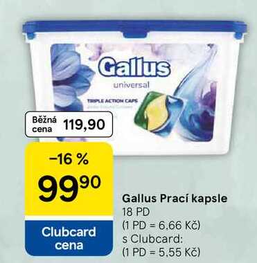 Gallus Prací kapsle, 18 PD