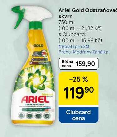 Ariel Gold Odstraňovač skvrn, 750 ml Tesco