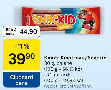 Kmotr Kmotrovky Snackid, 80 g, balené