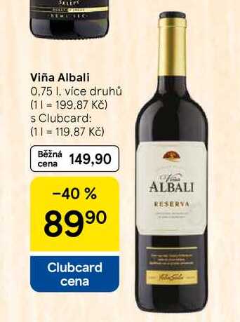Viña Albali, 0,75 l, více druhů