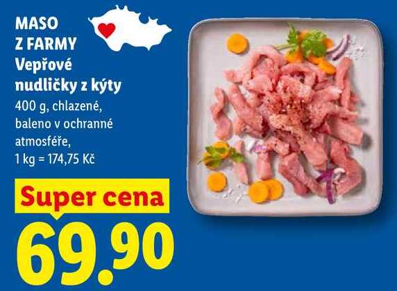 MASO Z FARMY Vepřové nudličky z kýty, 400 g