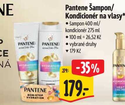 Pantene Šampon/Kondicionér na vlasy, šampon 400 ml/kondicionér 275 ml Albert