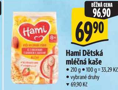 Hami Dětská mléčná kaše, 210 g Albert