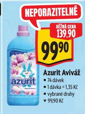 Azurit Aviváž, 74 dávek