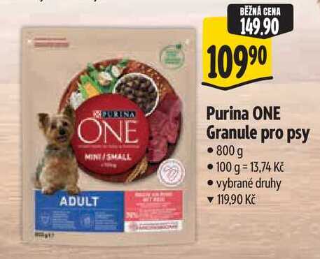 Purina ONE Granule pro psy, 800 g